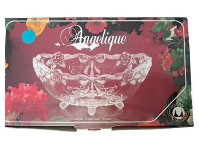 Walther Glas Angelique Kristallschale Obstschale 24cm Blumenmuster Transparent