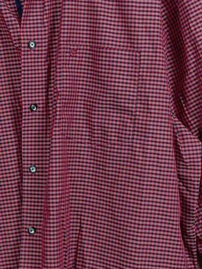 CASAMODA Herren Business Hemd Comfort Fit Gr. 48/3XL Kariert Rot Baumwolle