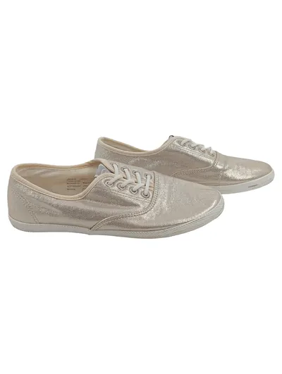 Tamaris Damen Sneaker low Textil Schnürung Gold Metallic Gr. 39