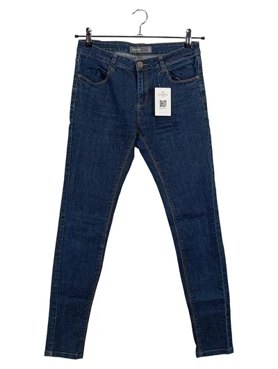 AMISU Skinny Jeans Damen Gr. W29/32 Blau Stretch Denim Hose