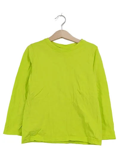 Infinity Kids Langarmshirt Gr. 122 Grün Basic Baumwolle Kinder Shirt