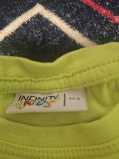 Infinity Kids Langarmshirt Gr. 122 Grün Basic Baumwolle Kinder Shirt