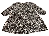 EIGHT2NINE Damen Bluse Tunika Blättermuster Gr. L Schwarz Weiß Viskose 5