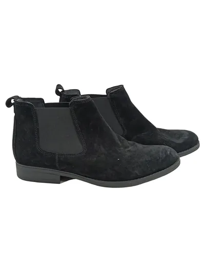 Gabor Damen Chelsea Boots Stiefelette Wildleder Schwarz Gr. 35