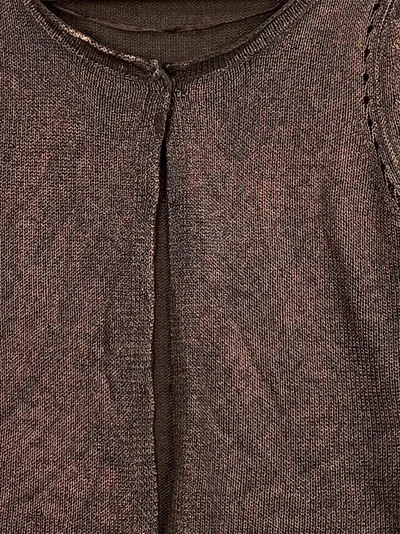 Sandwich Damen Strickjacke Bolero Braun Metallic Gr. S