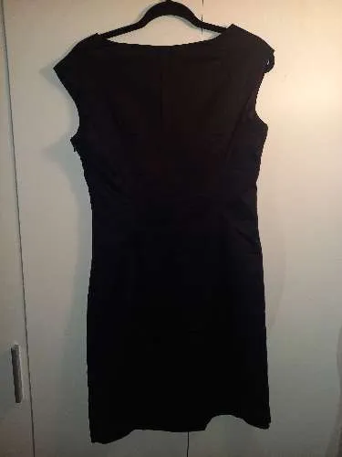 ORSAY Damen Businesskleid Schwarz Gr. 38 Etuikleid Elegant Baumwolle