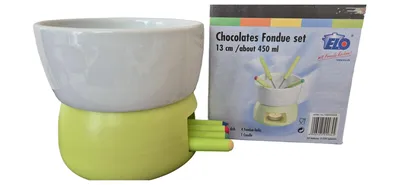 Elo Chocolates Fondue Set Keramik Metall Glas Schokofondue Mehrfarbig