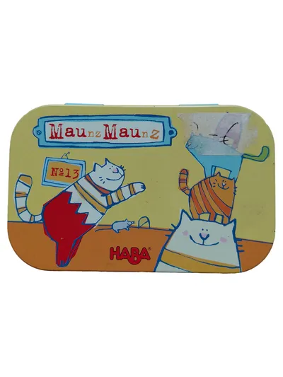 HABA Spielzeug Aufbewahrungsbox Metall Kinder Katzen Motiv Mehrfarbig 9x6cm