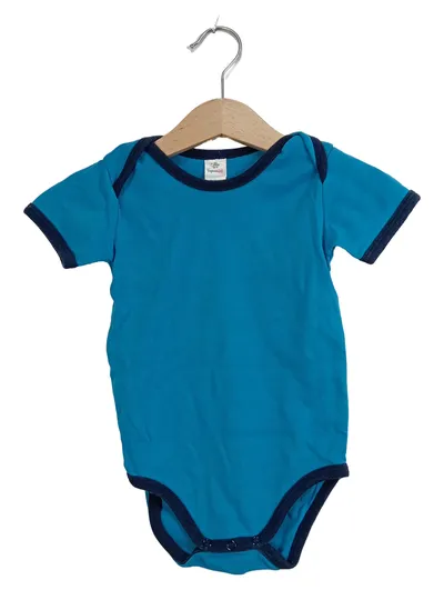 Ernsting's family Baby Body Kurzarm Türkis Gr. 74/80 Baumwolle
