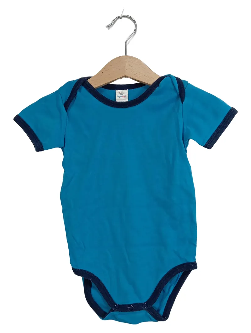Ernsting's family Baby Body Kurzarm Türkis Gr. 74/80 Baumwolle 1