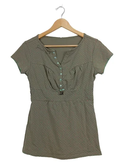 Blutsgeschwister Damen Shirt German Schick Gr. S Oliv Punkte