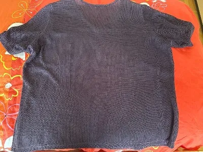 Atelier AG Création Damen T-Shirt Gr. 50/XL Lila Netz Lochmuster