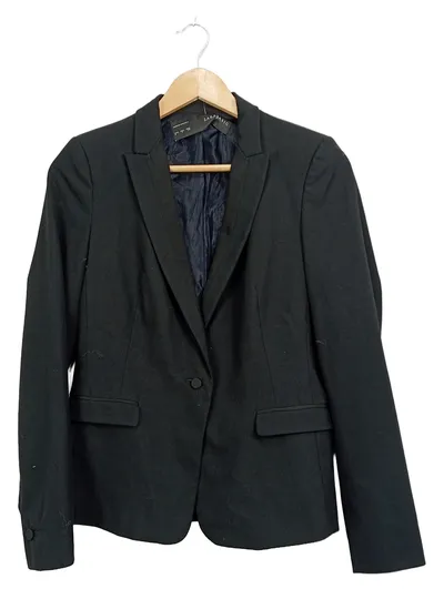 ZARA Basic Damen Blazer Schwarz Klassisch Gr. S/36 Business Jacke