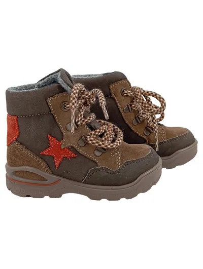 PEPINO Kinder Stiefel Gr. 22 Braun Wildleder Stern Outdoor Herbst Winter