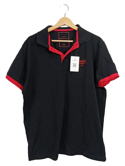 Republix Poloshirt Herren Gr. XXL Schwarz Baumwolle Casual Premium Polo Shirt