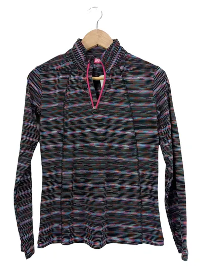 Crivit Kinder Sport Shirt Langarm Gr. 146/152 Mehrfarbig Gestreift
