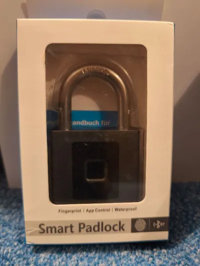 Smart Padlock Vorhängeschloss Fingerprint App Control Wasserdicht Schwarz