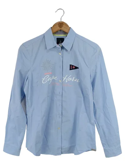 Gaastra Damen Hemd Cape Horn Langarm Bluse Maritim Blau Gr. M