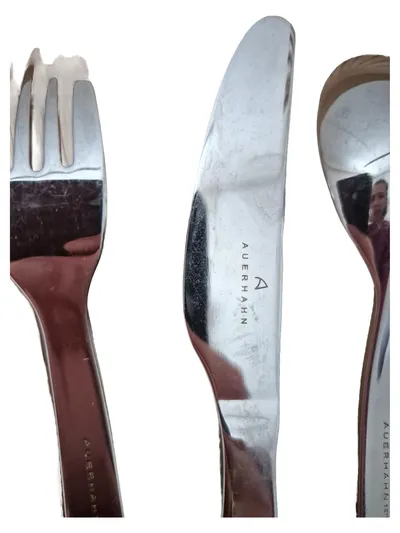 Auerhahn Kinderbesteck 4-tlg Edelstahl Prinzessin Mädchen Set Silber