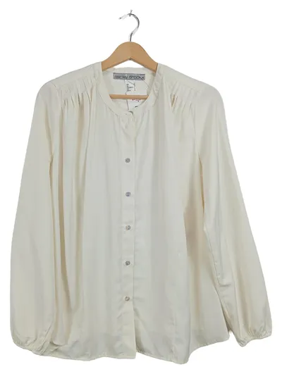 Ashley Brooke Damen Bluse Gr. 40 Beige Elegant Langarm Polyester