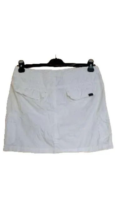 LTB Damen Jeansrock Cargo Weiß Gr. 42/XL Baumwolle Minirock