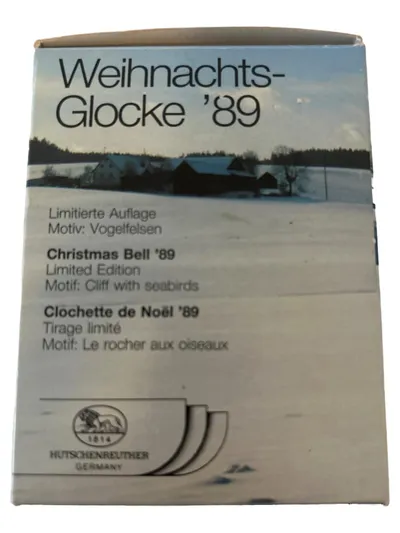 Hutschenreuther Weihnachtsglocke 1989 Vogelfelsen Limitierte Auflage Porzellan