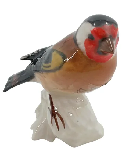Goebel Porzellanfigur Stieglitz Vogel Dekofigur 8 cm Germany Sammlerstück