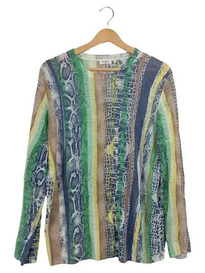 Gerry Weber Damen Leinen Pullover Schlangenprint Gr. 42;XL Mehrfarbig
