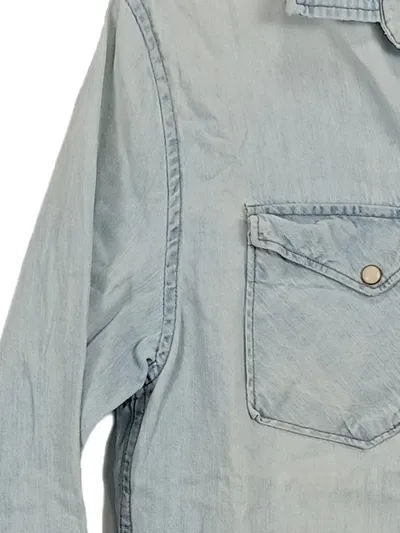 Zara Man Jeanshemd Herren Denim Hemd Hellblau Gr. S Regular Fit