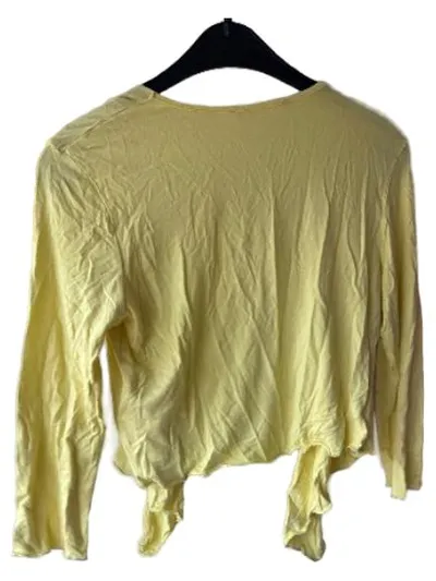 BiBA Damen Strickjacke Wickeloptik Gelb Gr. S 36 Viskose
