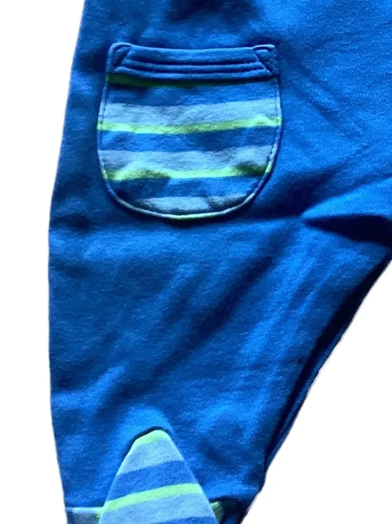 FIXONI Baby Body Baumwolle Gr. 50 Jungen Tiermotive Applikationen Blau 4