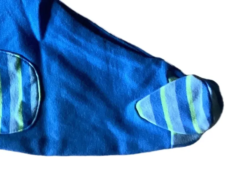 FIXONI Baby Body Baumwolle Gr. 50 Jungen Tiermotive Applikationen Blau 5