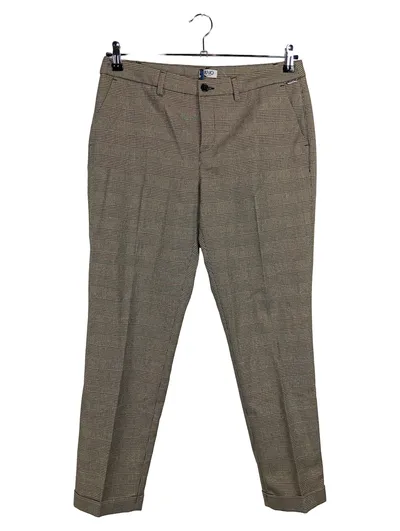 LIU JO Damen Anzughose Kariert Braun Gr. 46 Business Hose
