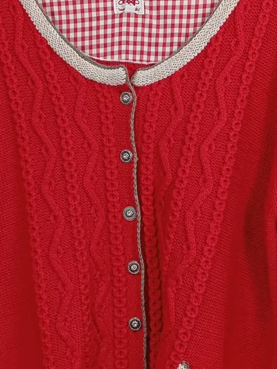 Spieth & Wensky Damen Trachtenjacke Strickjacke Rot Gr. 3XL