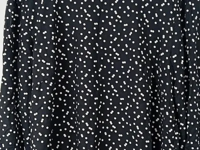 Tom Tailor Bluse Damen Gepunktet Langarm Viskose Schwarz Gr. 40/L