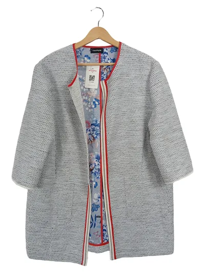 TAIFUN Damen Leichte Jacke Gr. 40 L Grau Modern