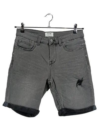 ONLY & SONS Herren Jeans Shorts Grau W32/48/M Destroyed Look Denim