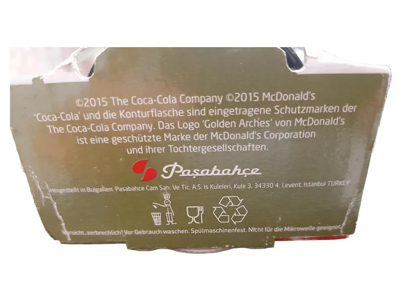 McDonald's Coca-Cola Glas Limited Edition 2015 Grün Sammlerstück 2