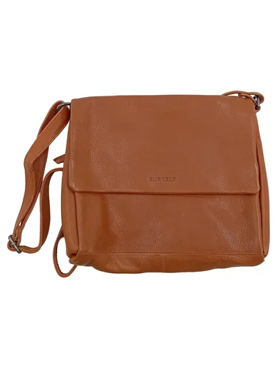 BURKELY Umhängetasche Leder Cognac Braun Crossbody Bag Damen