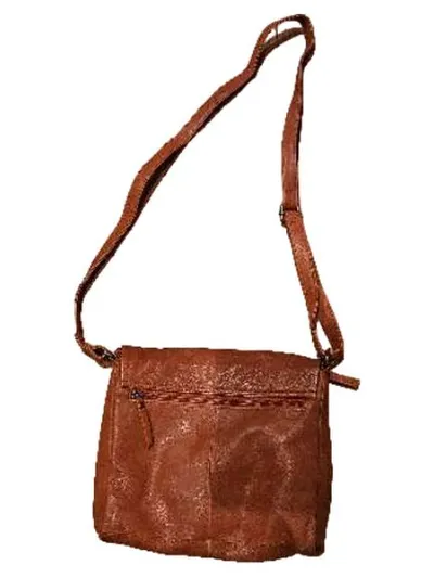 BURKELY Umhängetasche Leder Cognac Braun Crossbody Bag Damen