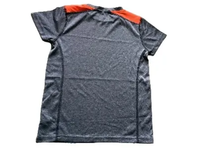 Yigga Kinder Sport Shirt Kurzarm Meliert Grau Polyester Gr. 140