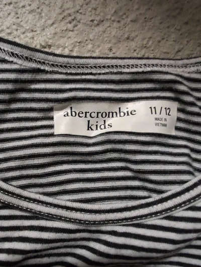 Abercrombie Kids Mädchen Top Gr. 146 Gestreift Sommer Baumwolle Stickerei