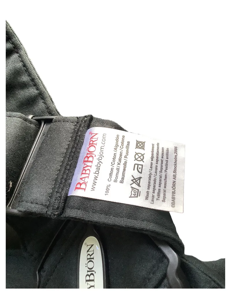 BabyBjörn Original Babytrage Schwarz 100% Baumwolle 3,5-11kg 2