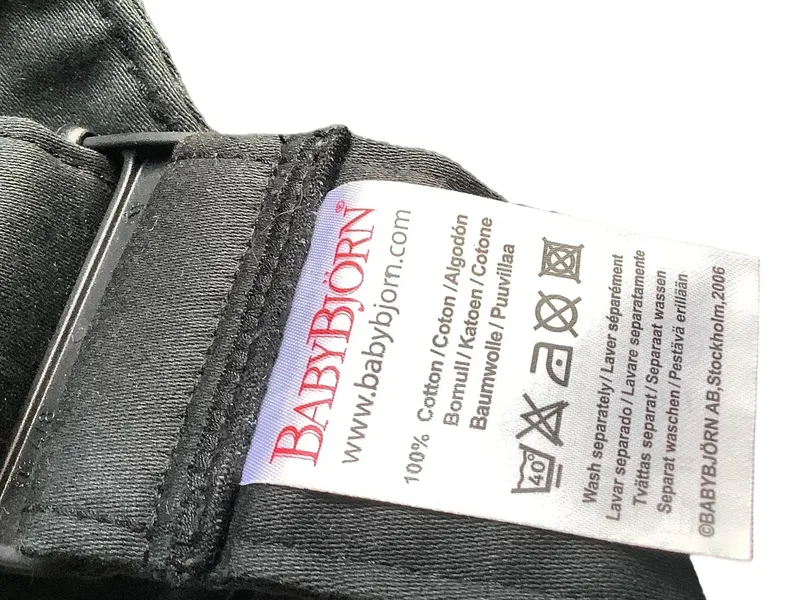 BabyBjörn Original Babytrage Schwarz 100% Baumwolle 3,5-11kg 5