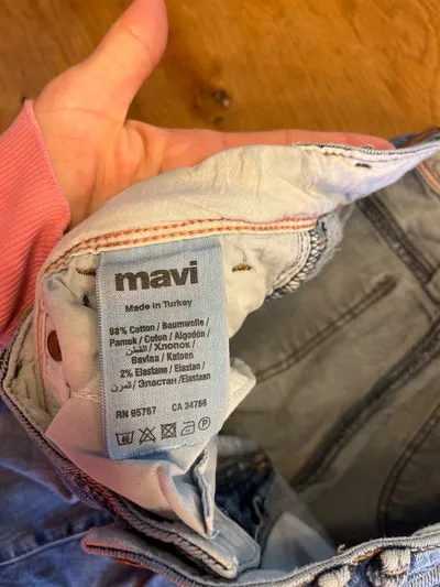 Mavi Destroyed Jeans Herren W32 L31 Blau Skinny Used Look Denim