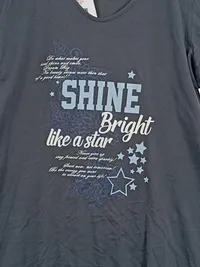 BONPRIX COLLECTION Damen T-Shirt Shine Bright Gr. 44-46 Grau Baumwolle 2