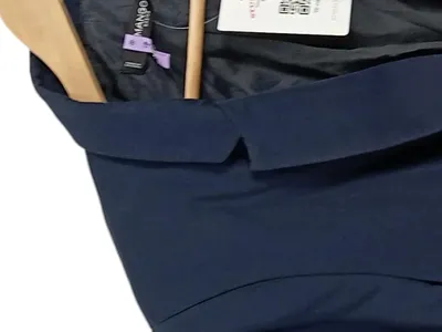 Mango Damen Business Blazer Gr. 42/XL Blau Uni