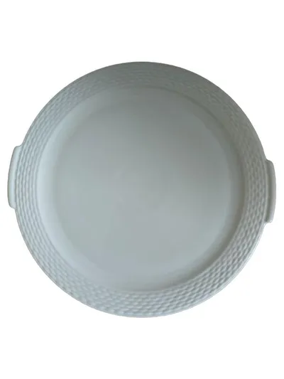 Johann Haviland Bavaria Servierplatte Porzellan Weiß 28/30 cm Strukturmuster