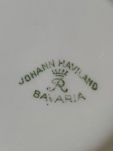 Johann Haviland Bavaria Servierplatte Porzellan Weiß 28/30 cm Strukturmuster