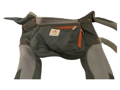 Ergobaby Performance Babytrage Stone Grey Grau Orange Mesh